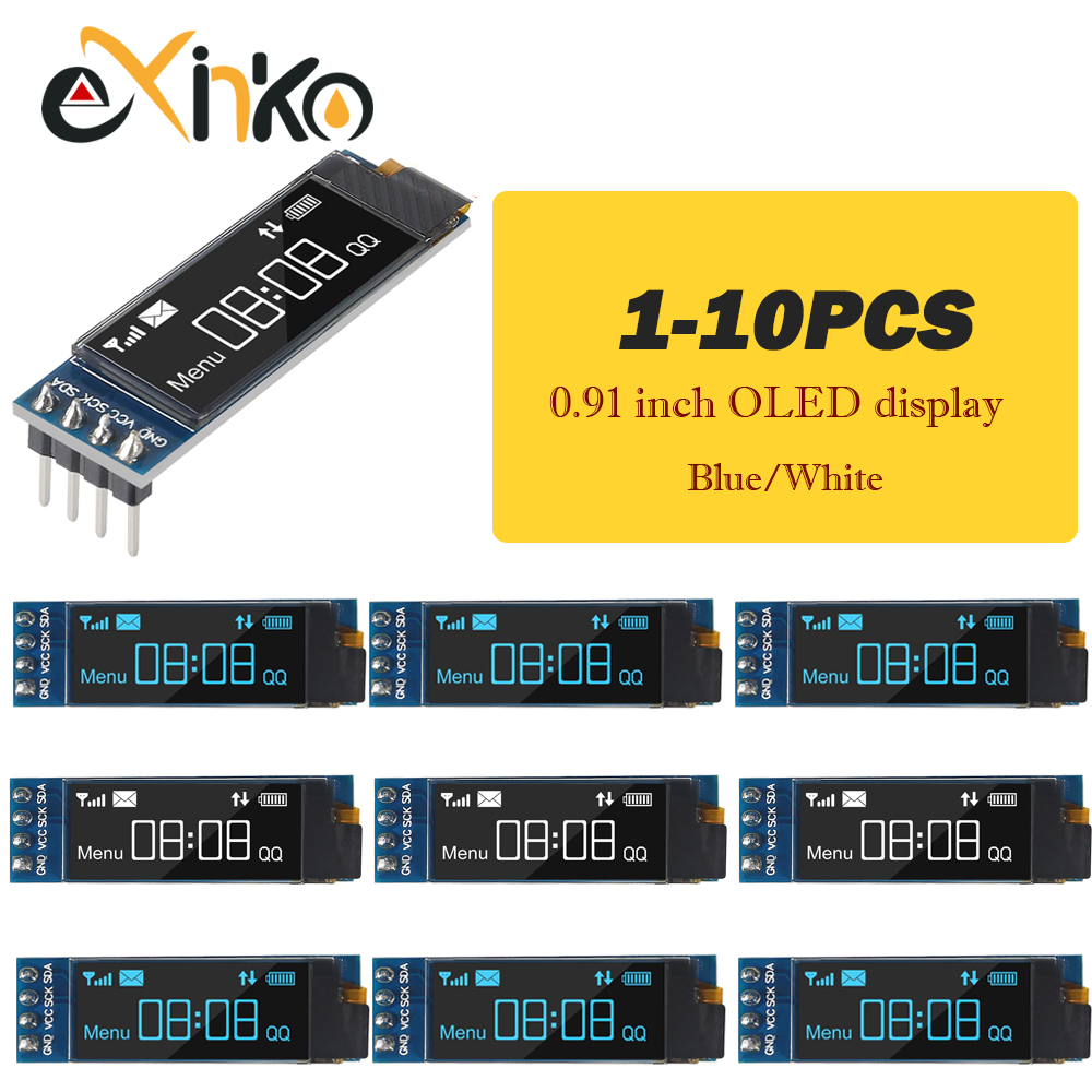 Oled Display 0.96 - 1-10pcs Modul Layar OLED 0.91 inci