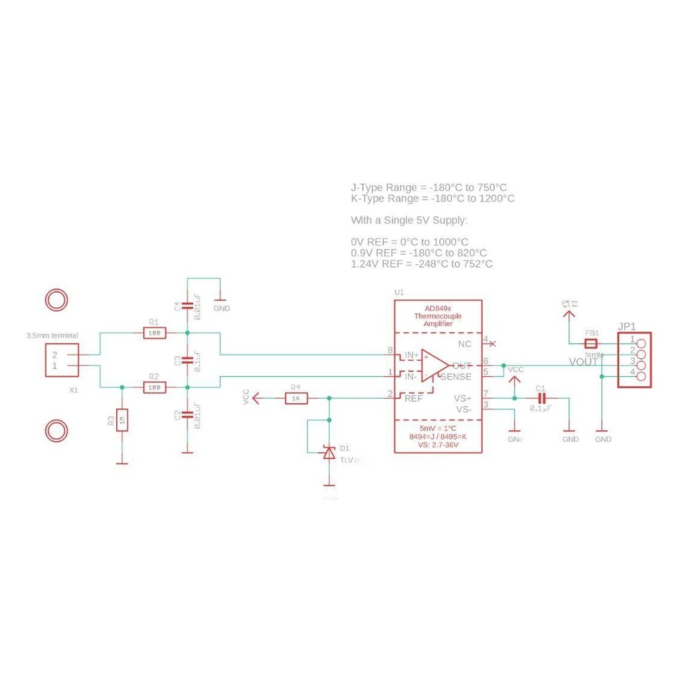 Thermocouple Module K Type - Modul Penyesuaian Sinyal Termokopel Tipe K