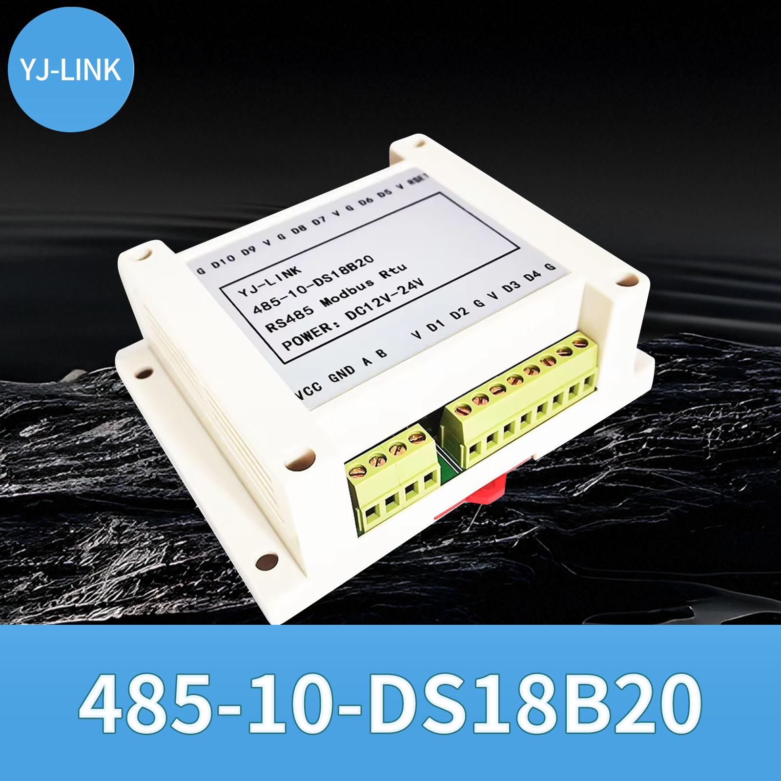 Ds18B20 - 10ch DS18B20 modul akuisisi suhu RS485