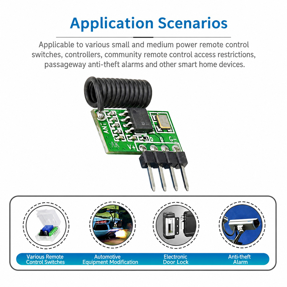 Ir Remote Module - Modul Penerima RF Superheterodyne 315MHz/433MHz 3.3V-5.5V