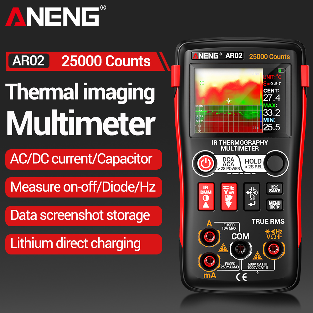 Tft Display 2.4 - ANENG Multimeter Pencitraan Termal Resolusi IR