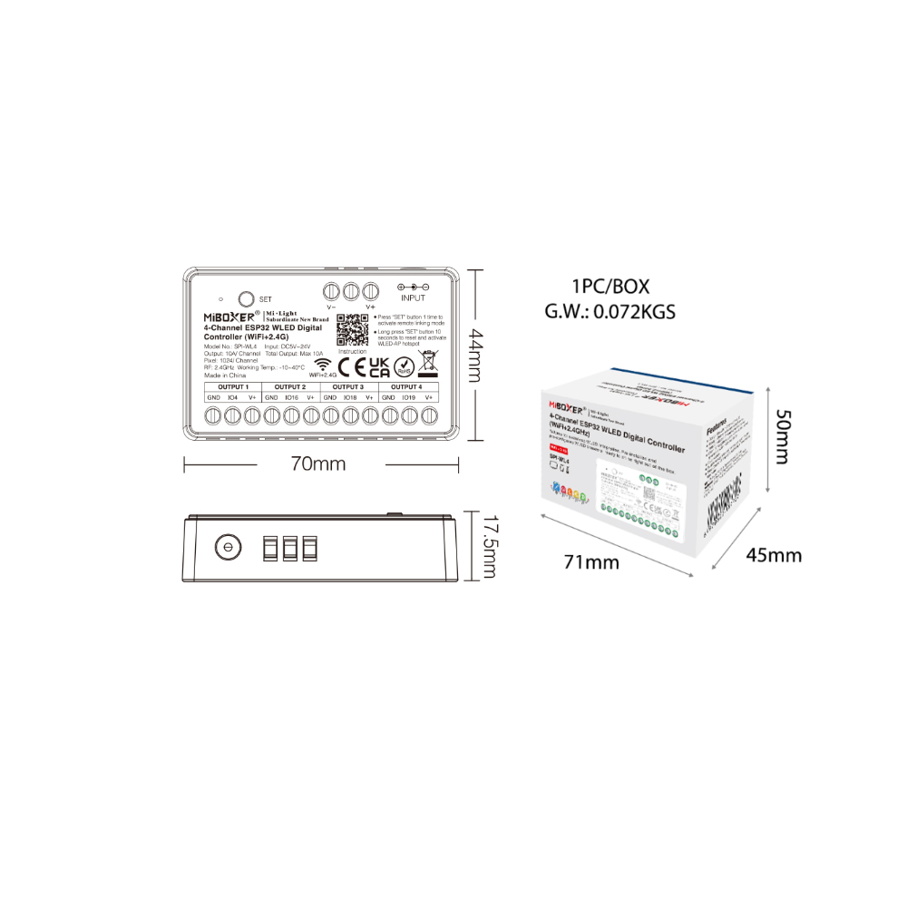 Miboxer SPIW5-4 5in1 SPI Penge - Ws2812B ulasan dan harga