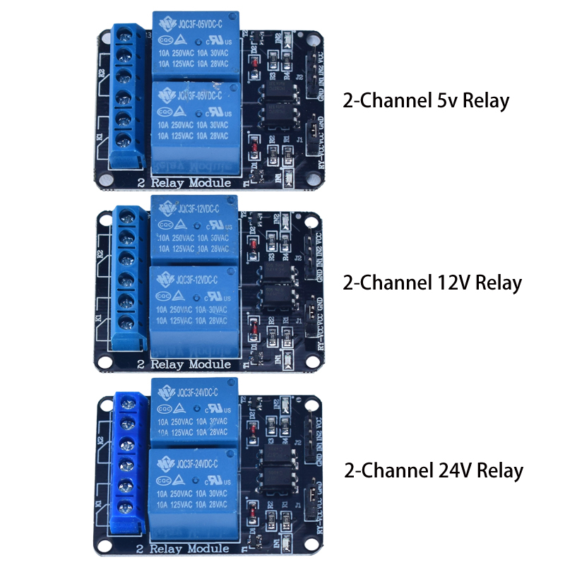 Modul Relay 1 2 4 6 8 Saluran  - Relay Module 4 Channel ulasan dan harga