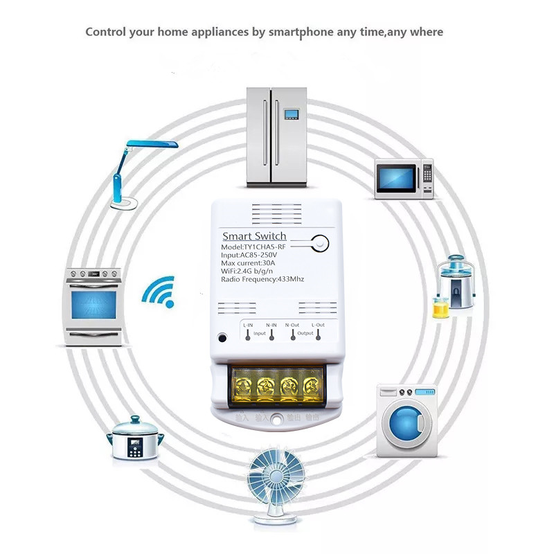 Sakelar pintar Wifi 30A, modul - Ir Remote Module ulasan dan harga