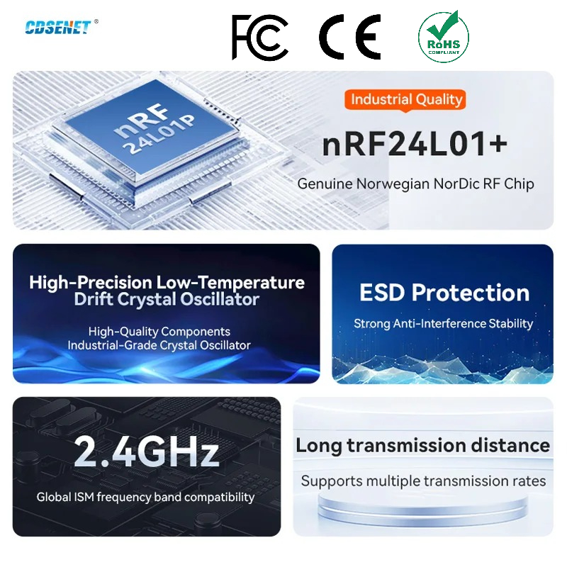 2 Buah NRF24L01 + PA LNA 2.4GH - Nrf24L01 ulasan dan harga