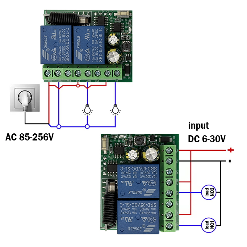 DC 9V 12V 24V AC 85-250V 2CH M - Joystick Module ulasan dan harga