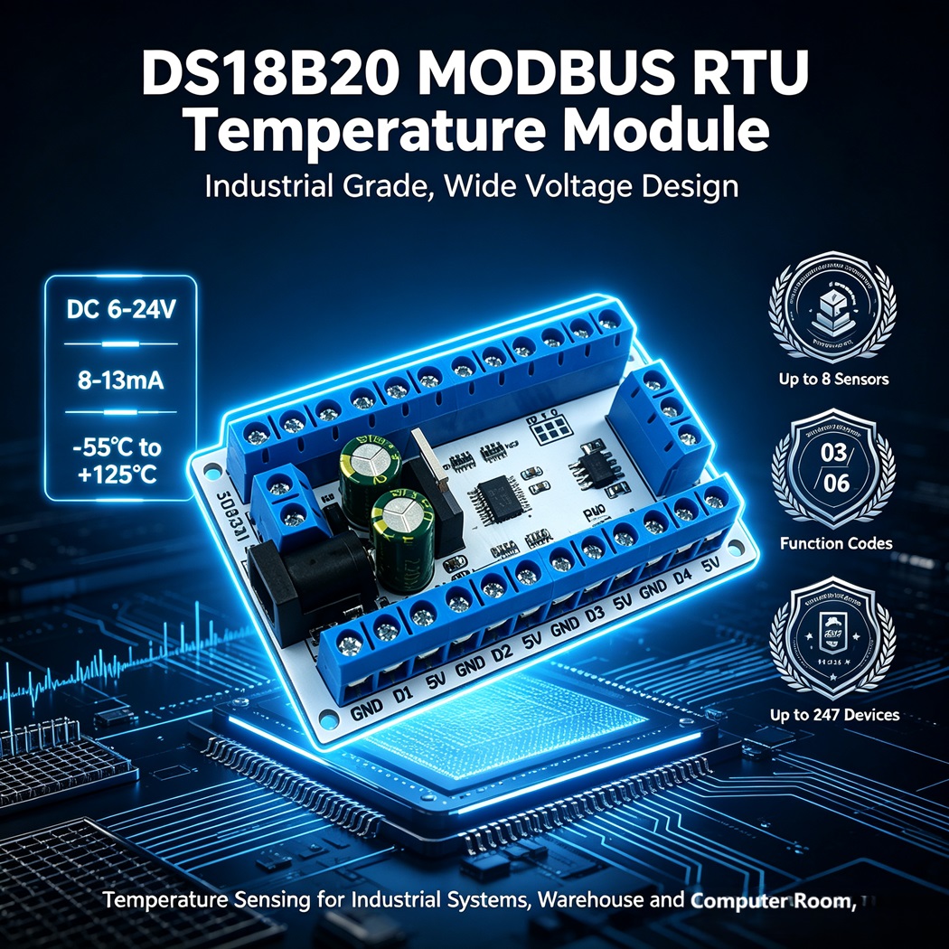Modul Pengumpul Data Suhu 8 Sa - Ds18B20 ulasan dan harga