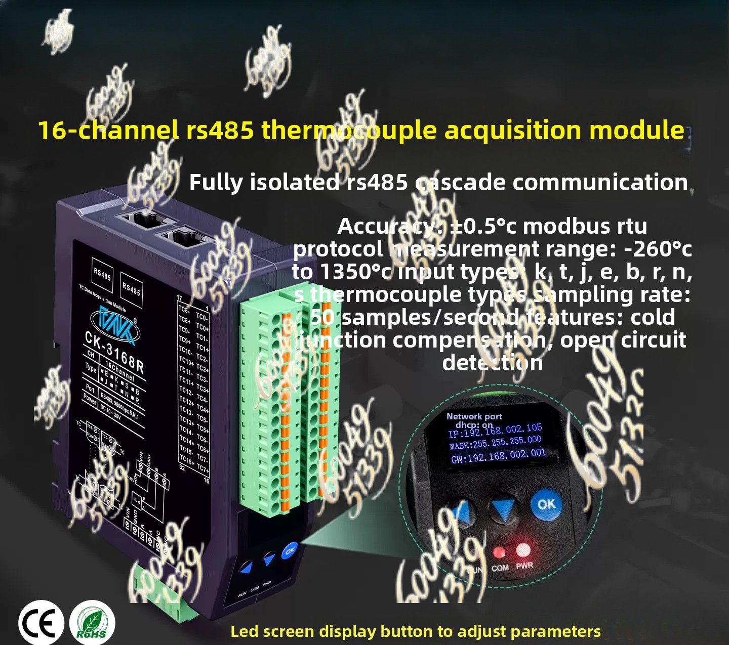 Berlaku untuk 8CH Modul Suhu T - Thermocouple Module K Type ulasan dan harga