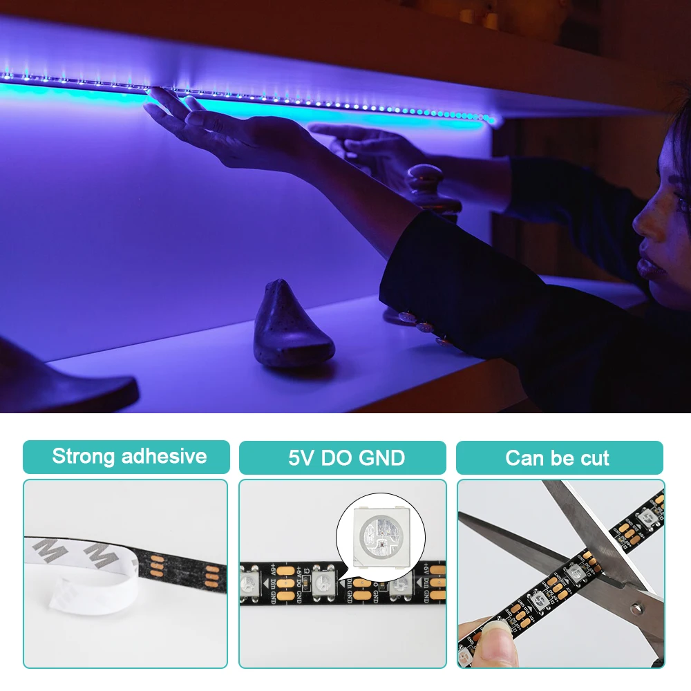 5V WS2812B Piksel RGB Lampu St - Ws2812B Strip 5V ulasan dan harga