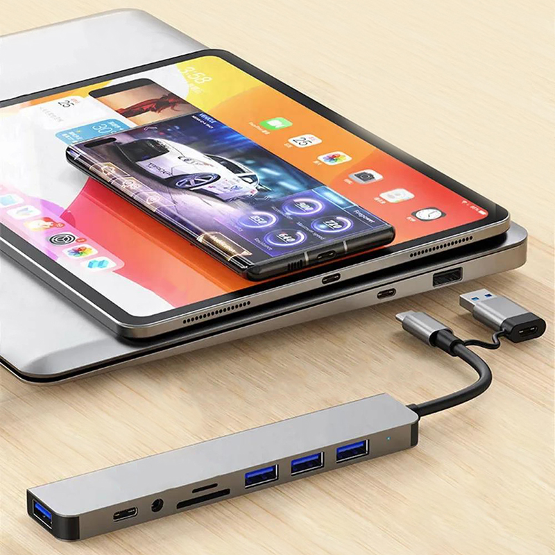 Splitter USB Hub Tipe C 8 In 1 - Sd Card Module ulasan dan harga