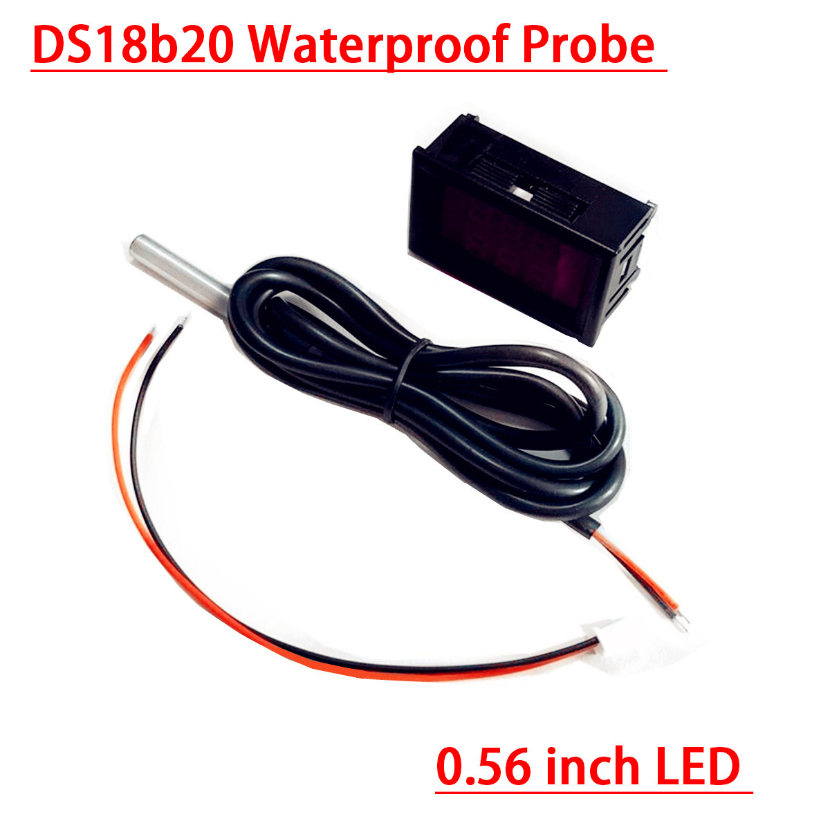 Termometer LED Digital DC 12V  - Ds18B20 ulasan dan harga