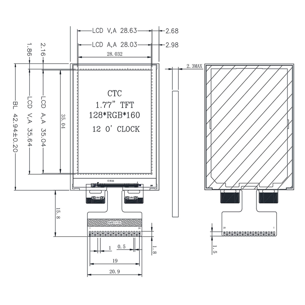 Layar LCD 1.77 Inci Layar TFT  - Tft Display 2.4 ulasan dan harga