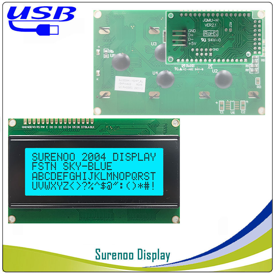 Surenoo LCD2USB 204 20X4 2004  - Lcd 1602 ulasan dan harga