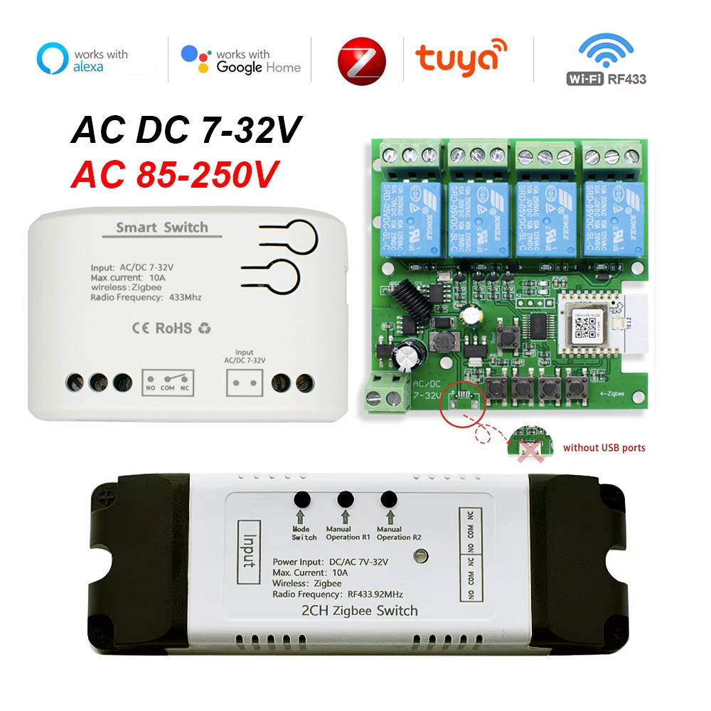 Zigbee Tuya modul Relay Zigbee - Relay Module 4 Channel ulasan dan harga