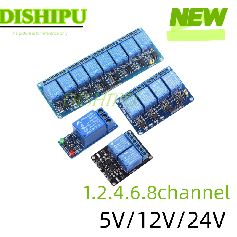 Modul Relay DC 5V 12V 24V 1 2  - Relay Module 4 Channel ulasan dan harga
