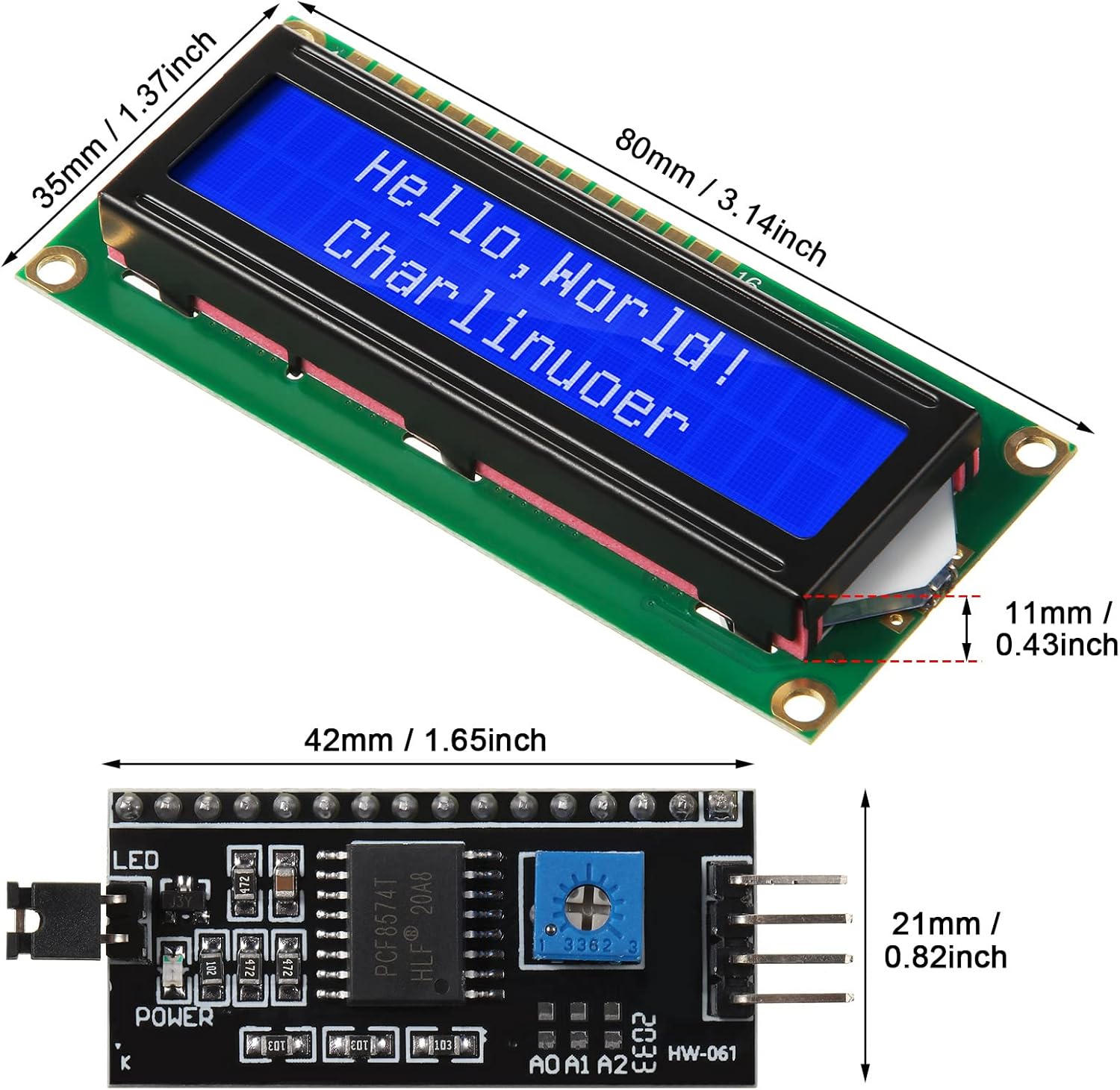 1Set 1602 LCD 20*4 Layar Biru  - Lcd 1602 ulasan dan harga