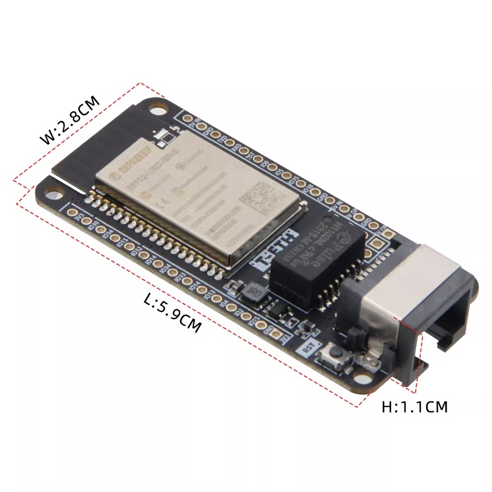 LILYGO T‑ETH‑Lite Dev Board, E - Ethernet W5500 ulasan dan harga