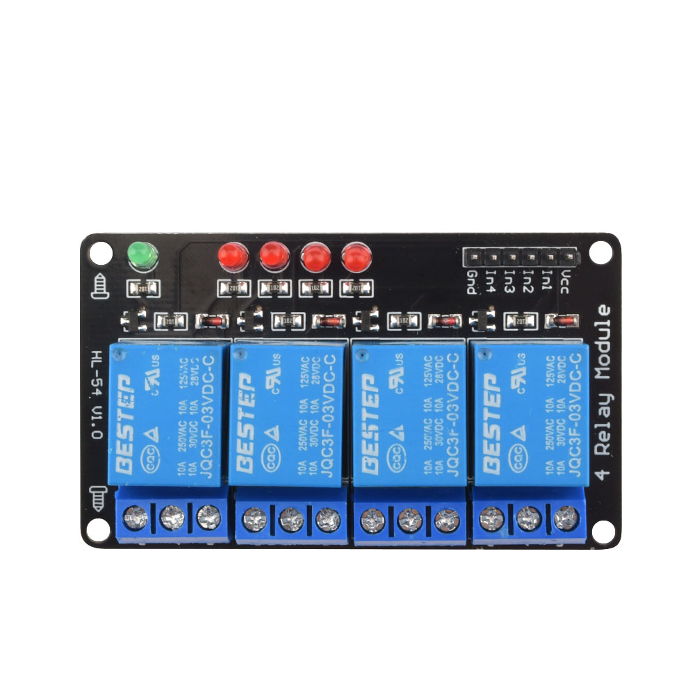 Modul Relai Bercahaya Dipicu T - Relay Module 4 Channel ulasan dan harga