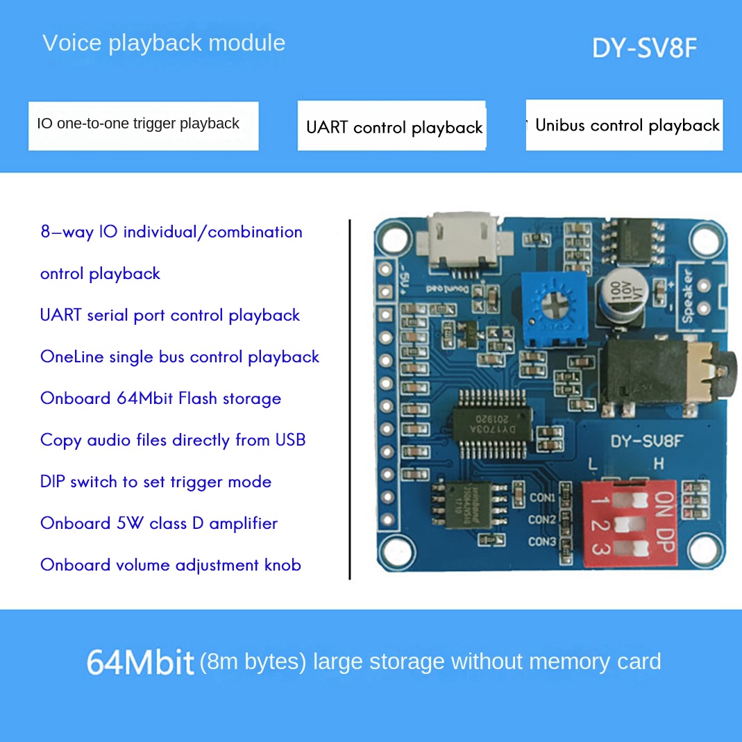 ABZZ-DY-SV8F Modul Pemutaran S - Sd Card Module ulasan dan harga